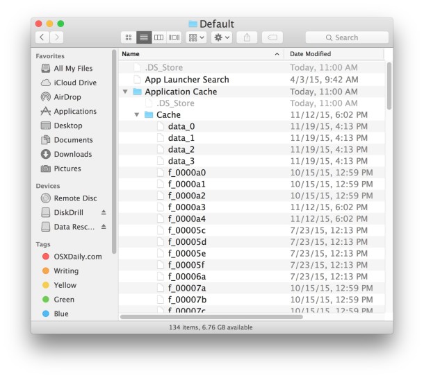 clear browser history and cache in chrome for mac